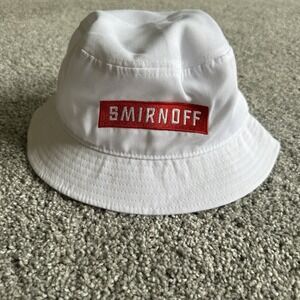 Smirnoff‎ Vodka Bucket Hat White With Red Letters